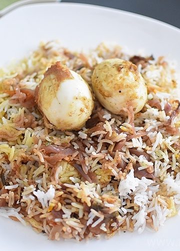 Spiceless Egg Dum Biryani