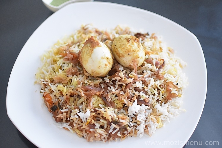 Spiceless Egg Dum Biryani