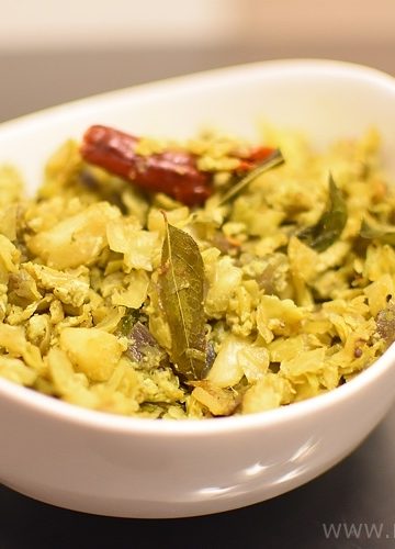 Cabbage Egg Poriyal