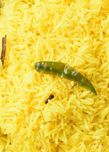 Turmeric Rice / Pilaf / Pulao / Pulav / Yellow Rice