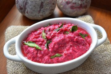 Kerala Style Beetroot Pachadi / Beetroot Raita