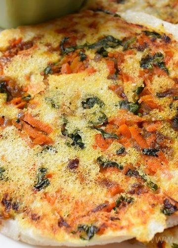 Onion Carrot Uttapam / Pancake