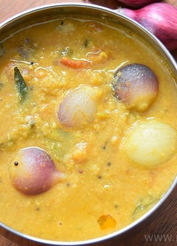 Vengaya Sambar / Pearl Onion Sambar / Shallots Sambar