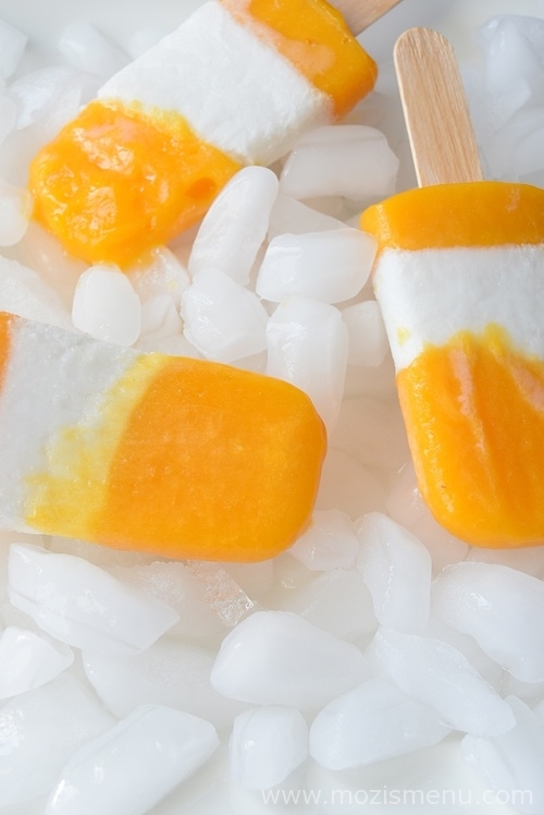 Mango Coconut Popsicles / Ice Pops