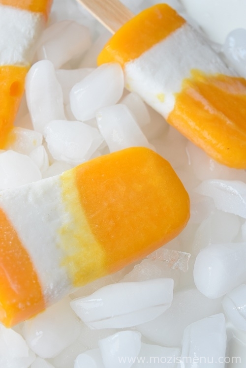 Mango Coconut Popsicles / Ice Pops