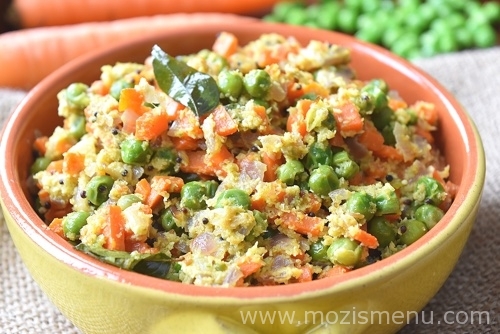 Carrot Peas kootu / Carrot Peas Stir-fry