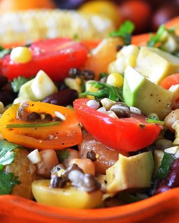 Tri-Beans, Fruit & Corn Salad / Homemade Bean Salad